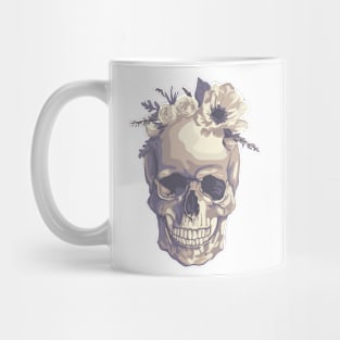 Skull With Flower Crown Mug